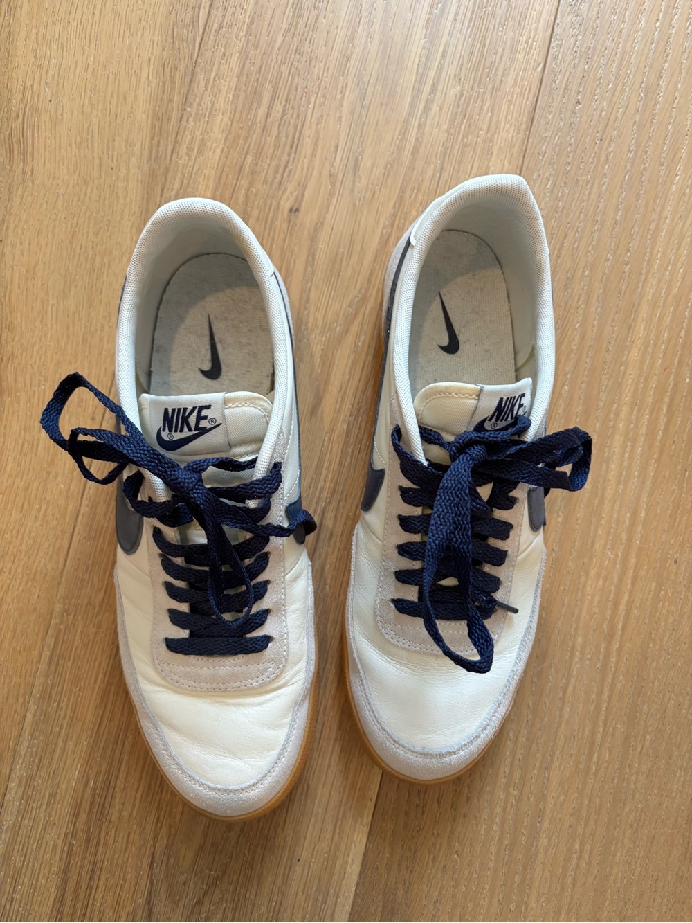 Men’s Nike Killshot shoes, Sail/Gum Yellow/Midnight Navy, 9.5 - Picture 6 of 8